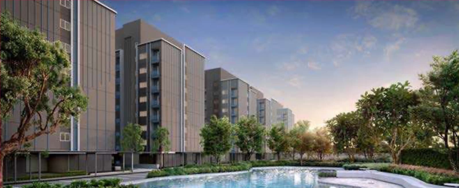 อาคาร Low-Rise และสระว่ายน้ำ